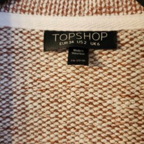Topshop Beige + Light Brown coloured Sweater-like Blazer - Picture 2 of 3